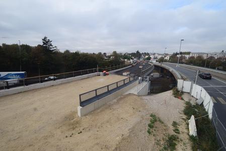 [Romainville] Travaux préparatoires à la réalisation de la plateforme du tramway et aux aménagements sur l’ouvrage d’art situé au-dessus de l’autoroute A3