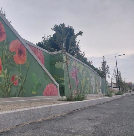 Derniers coups de pinceau sur la fresque de Noisy-le-Sec !