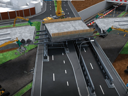 Comment se déroule la démolition de l’ancienne bretelle A186 au-dessus de l’A3 ?