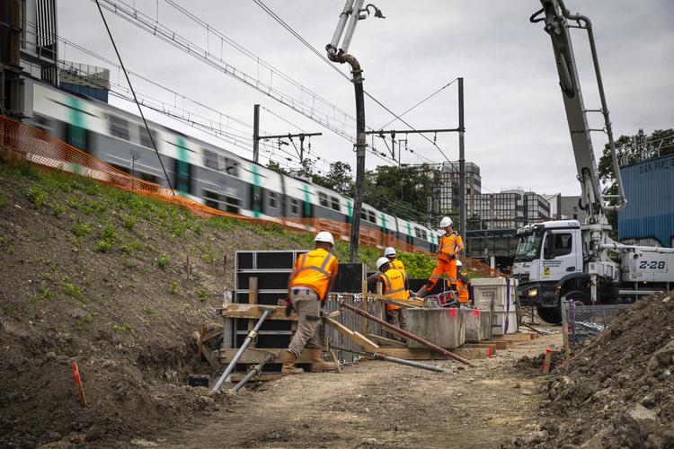Travaux de la sente piétonne de Val de Fontenay © Département de la Seine-Saint-Denis