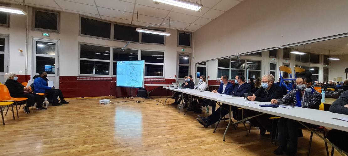 Réunion publique du 10 décembre 2021 à Romainville © Département de la Seine-Saint-Denis