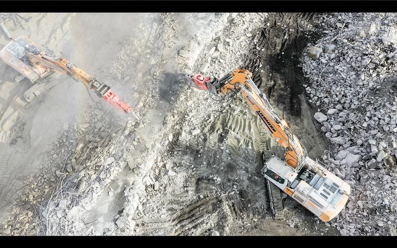 Démarrage de la démolition de l'A186 © Département de la Seine-Saint-Denis