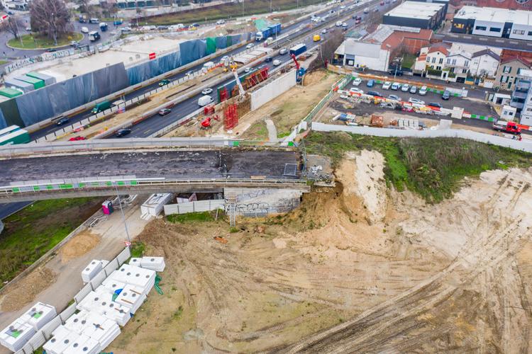 Démolition de la bretelle de sortie de l'A186 © Département de la Seine-Saint-Denis