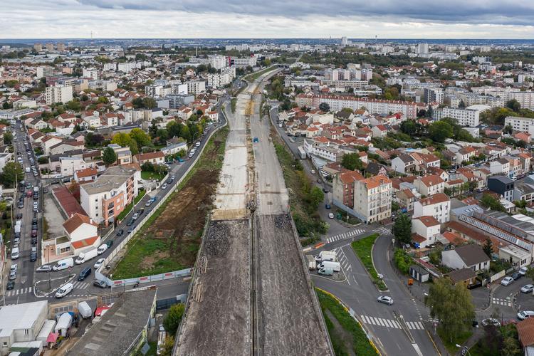 Démarrage de la démolition de l'A186 © Département de la Seine-Saint-Denis