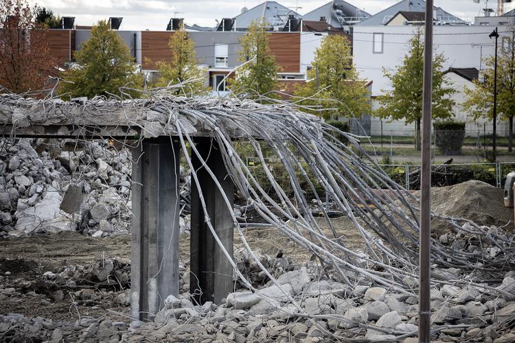 Démarrage de la démolition de l'A186 © Département de la Seine-Saint-Denis