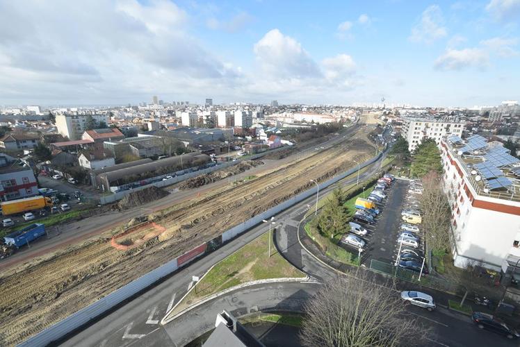 Travaux de l'A186 vus du ciel © Département de la Seine-Saint-Denis