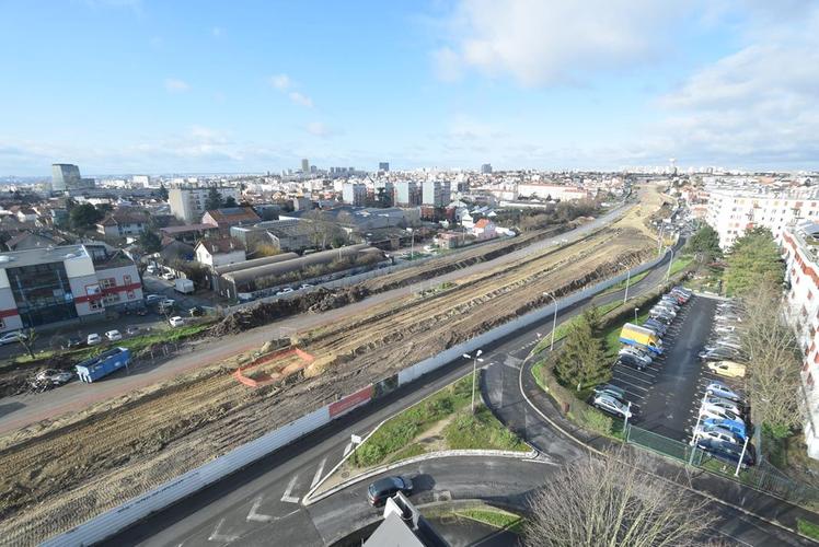 Travaux de l'A186 vus du ciel © Département de la Seine-Saint-Denis