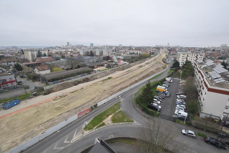 Travaux de l'A186 vus du ciel © Département de la Seine-Saint-Denis