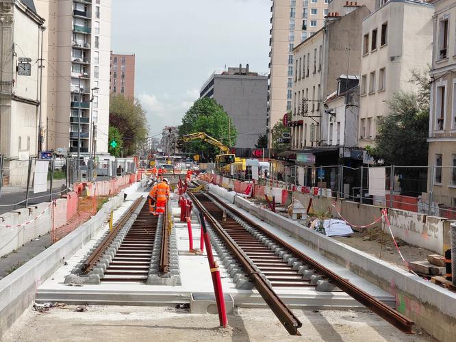 Travaux du T1 à Noisy-le-Sec ©Département de la Seine-Saint-Denis