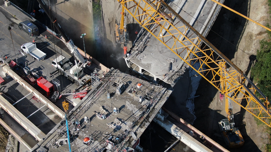 Démolition de la bretelle de sortie de l'A186 © Département de la Seine-Saint-Denis