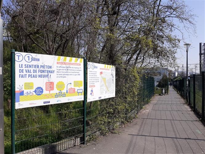 Travaux de la sente piétonne de Val de Fontenay © Département de la Seine-Saint-Denis