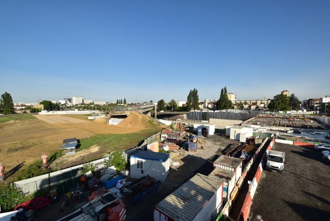 Le chantier de construction de l’ouvrage de franchissement de l’A3 - Mai 2021