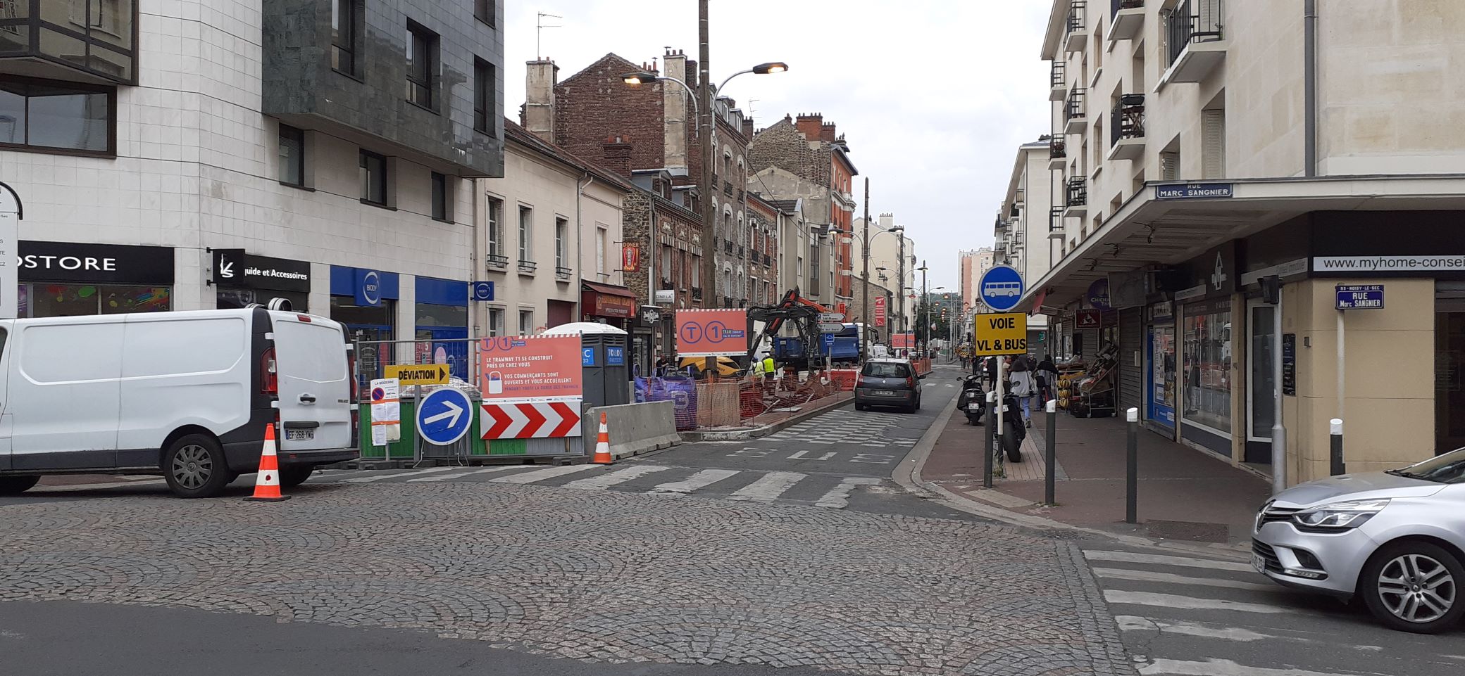 Travaux préparatoires rue Jean Jaurès à Noisy-le-Sec