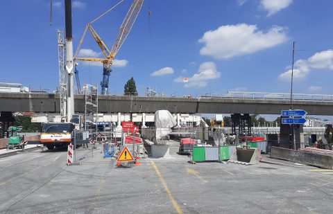 Démolition de la bretelle de l'A186 au-dessus de l'A3