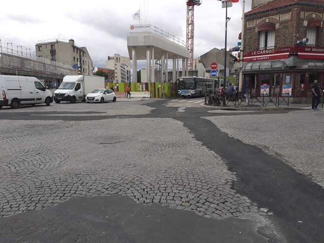 Travaux VEOLIA finalisés place Carnot à Romainville