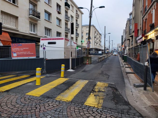 Bascule des travaux concessionnaires rue Jean Jaurès à Noisy-le-Sec