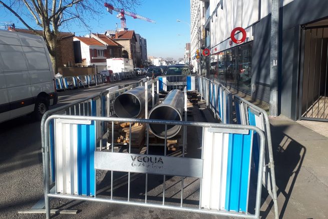 Zone de stockage Véolia Boulevard Barbusse à Romainville