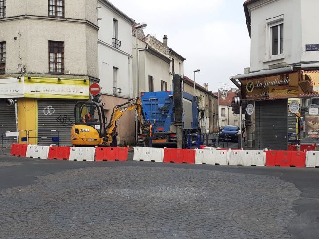 Travaux concessionnaires ENEDIS, rue Henri Barbusse à Noisy-le-Sec