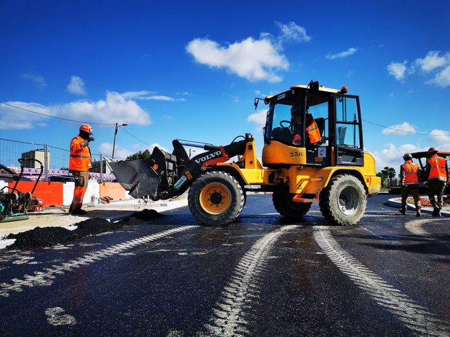 Travaux d'enrobé à Romainville