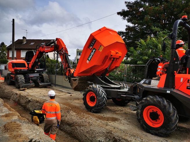 Travaux d'insertion urbaine, boulevard Henri Barbusse à Romainville