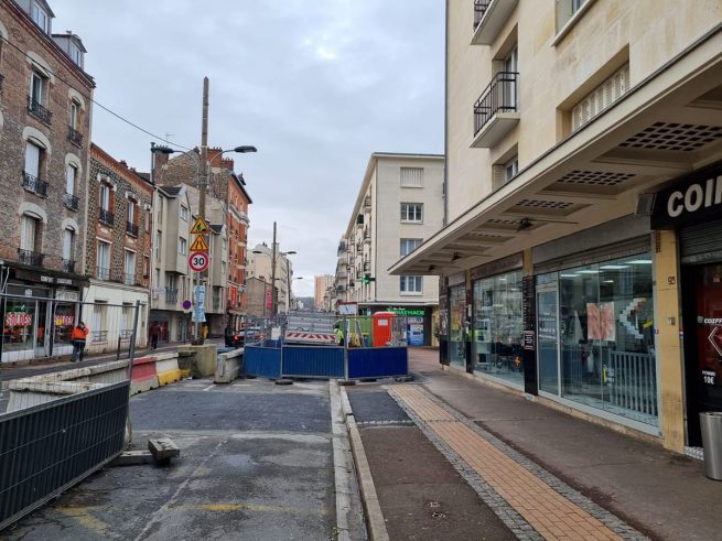 Travaux d’enrobé rue Jean-Jaurès à Noisy-le-Sec