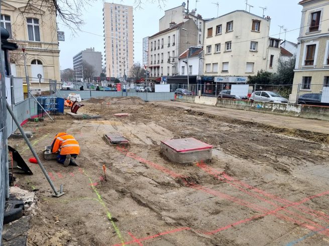 Travaux concessionnaires rue Anatole France à Noisy-le-Sec