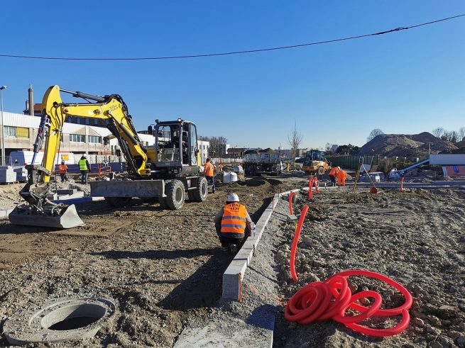 Travaux d’insertion urbaine rue de la Libre Pensée à Romainville