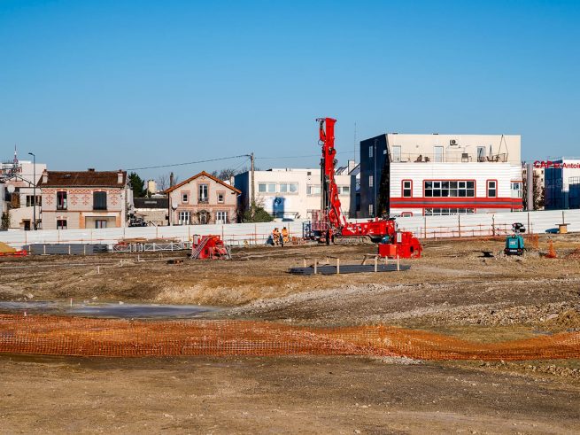 Travaux de construction du site de maintenance et de remissage