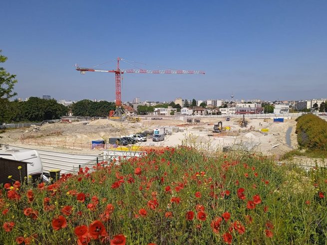 Les travaux de constructions sur le site de maintenance et de remisage
