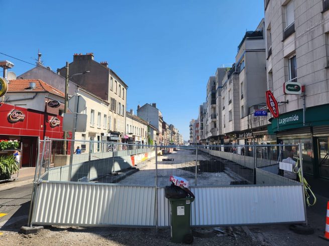 Travaux rue Jean Jaurès à Noisy-le-Sec