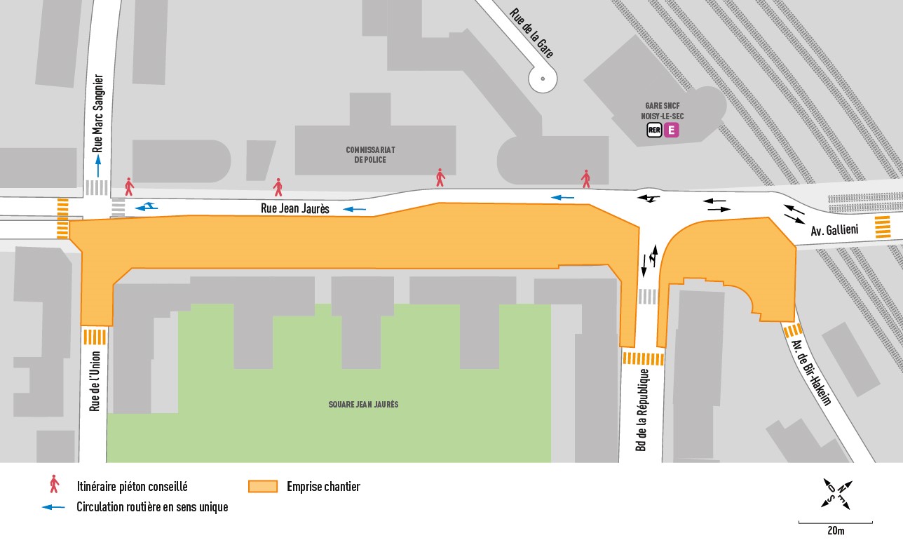 Fermeture de la rue Gambetta et de la rue de l'Union en juillet et août 2023 à Noisy-le-Sec