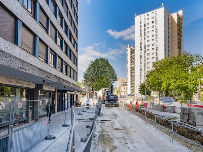 Réalisation de la plateforme rue Anatole France à Noisy-le-Sec
